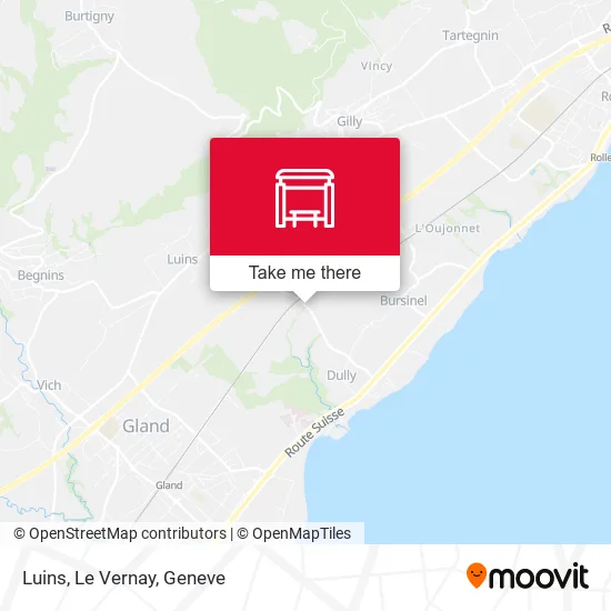 Luins, Le Vernay map