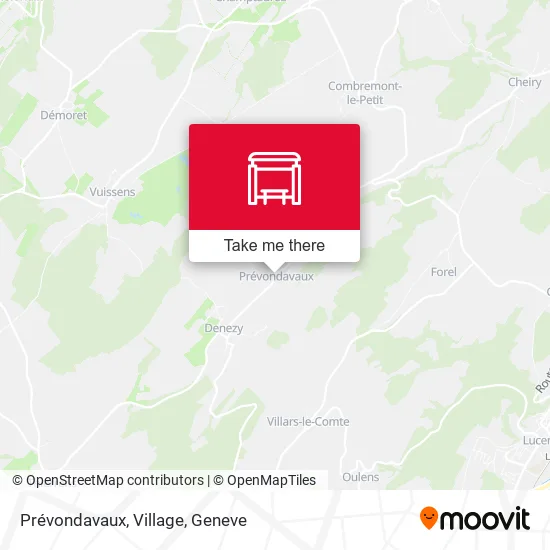 Prévondavaux, Village map