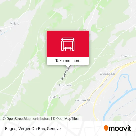 Enges, Verger-Du-Bas map