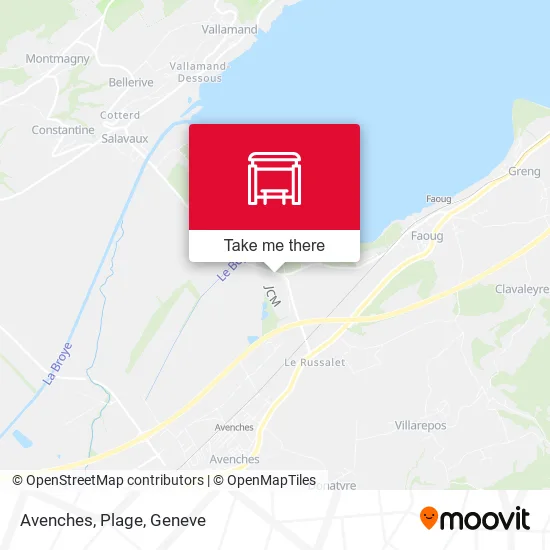 Avenches, Plage map