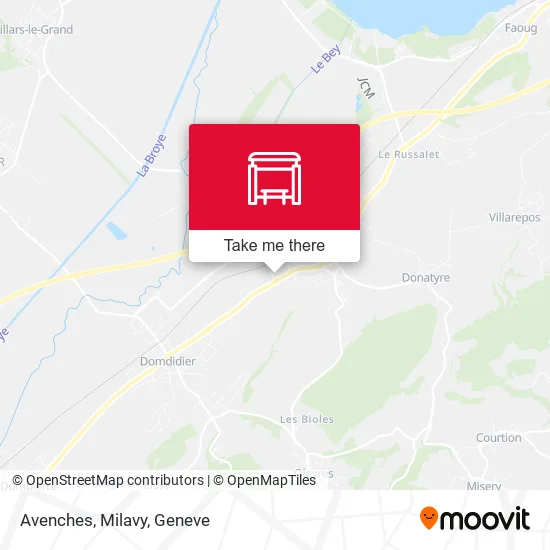 Avenches, Milavy map