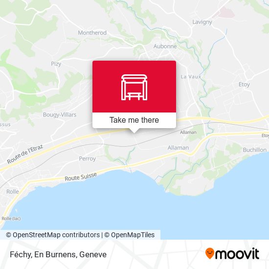 Féchy, En Burnens map