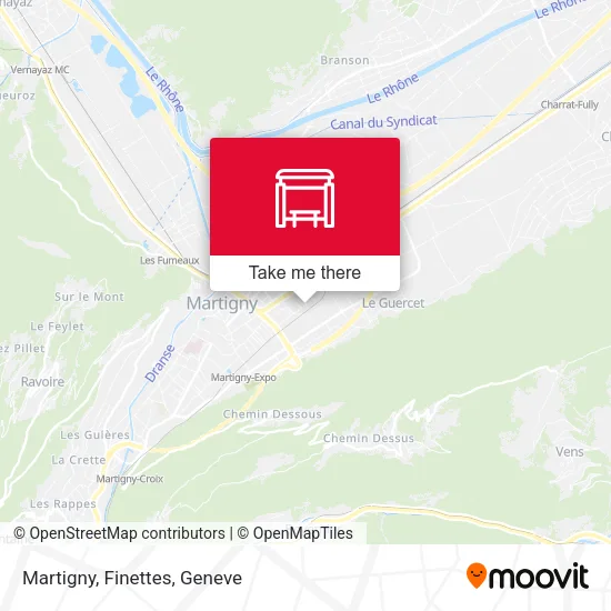 Martigny, Finettes map