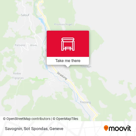 Savognin, Sot Spondas map