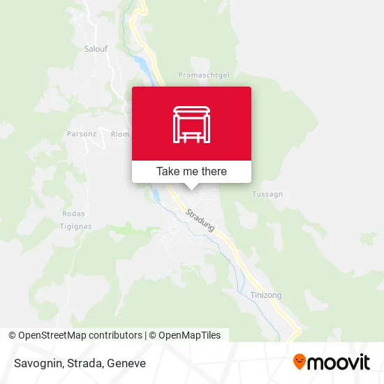 Savognin, Strada map