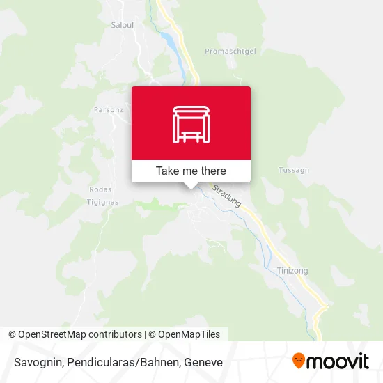 Savognin, Pendicularas/Bahnen map