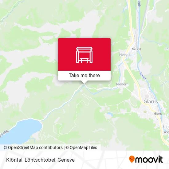 Klöntal, Löntschtobel map