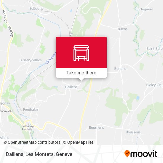 Daillens, Les Montets map