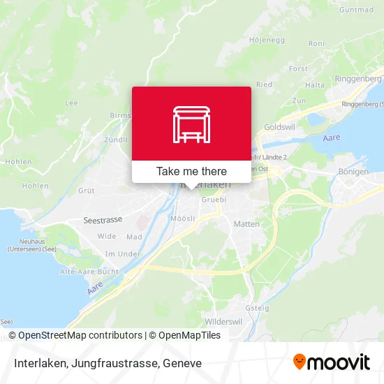 Interlaken, Jungfraustrasse map