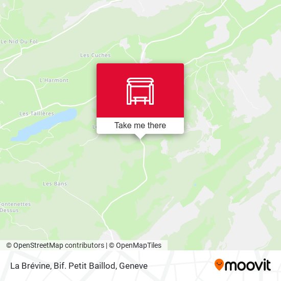 La Brévine, Bif. Petit Baillod map
