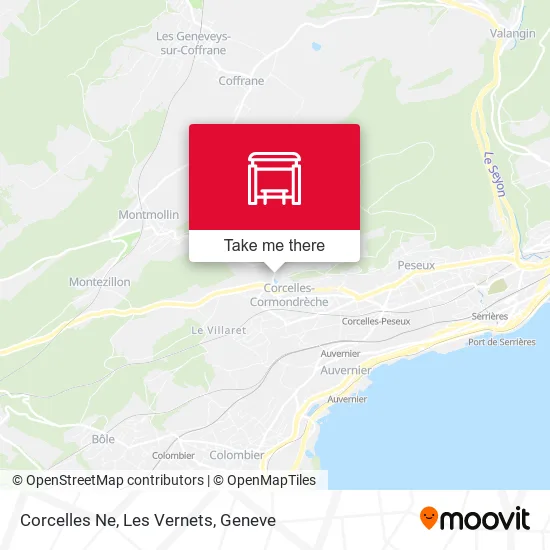 Corcelles Ne, Les Vernets map