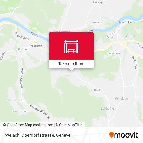 Weiach, Oberdorfstrasse map