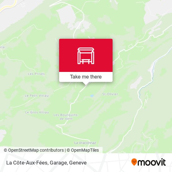La Côte-Aux-Fées, Garage map