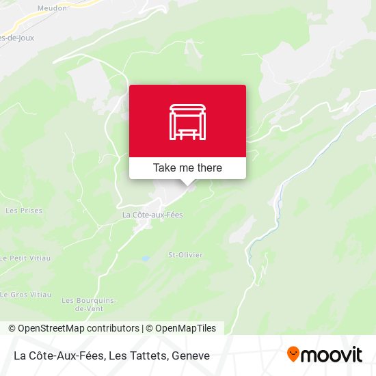 La Côte-Aux-Fées, Les Tattets map