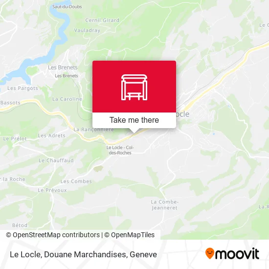Le Locle, Douane Marchandises map