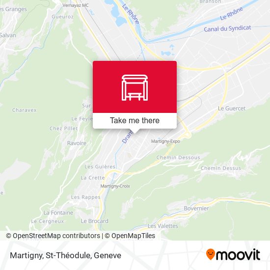 Martigny, St-Théodule map
