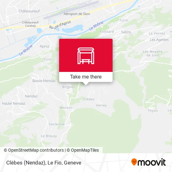 Clèbes (Nendaz), Le Fio map