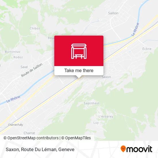 Saxon, Route Du Léman map