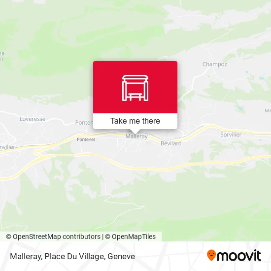 Malleray, Place Du Village map