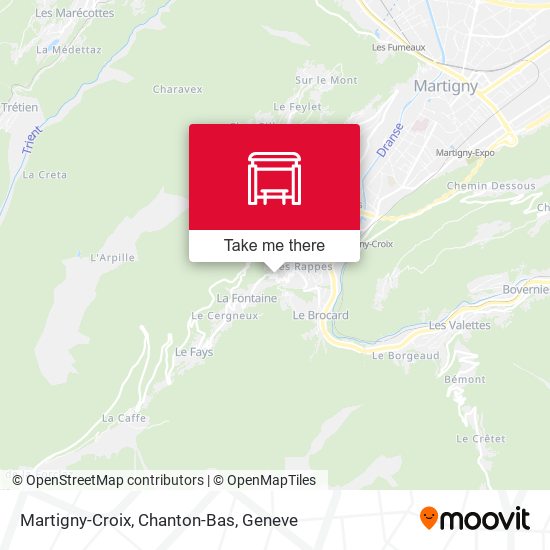 Martigny-Croix, Chanton-Bas map