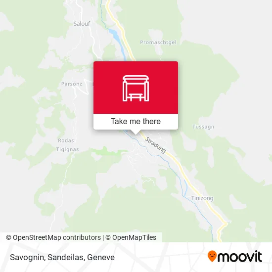 Savognin, Sandeilas map