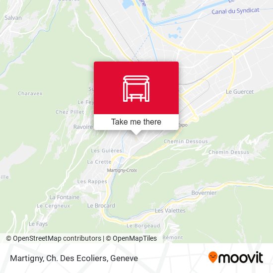 Martigny, Ch. Des Ecoliers map