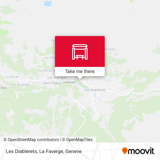 Les Diablerets, La Faverge map