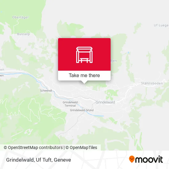 Grindelwald, Uf Tuft map