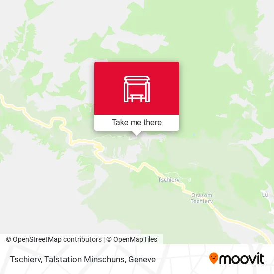 Tschierv, Talstation Minschuns map