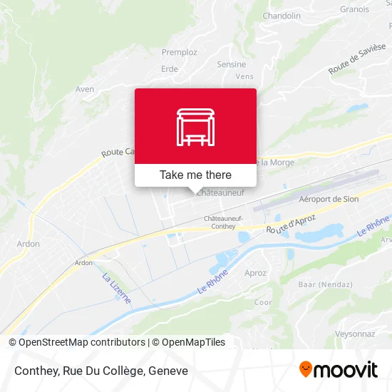 Conthey, Rue Du Collège map