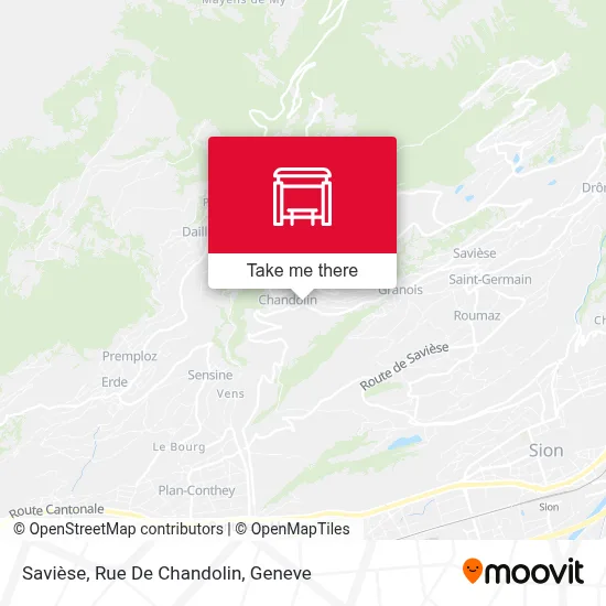 Savièse, Rue De Chandolin map