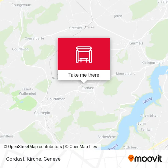 Cordast, Kirche map