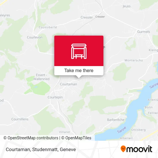Courtaman, Studenmatt map