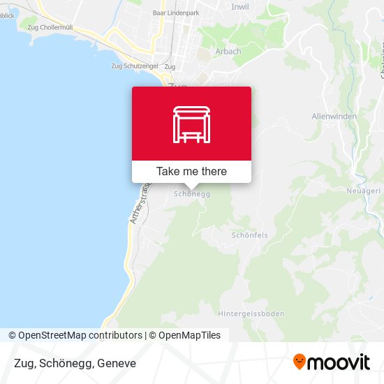 Zug, Schönegg map