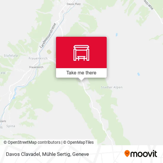 Davos Clavadel, Mühle Sertig map