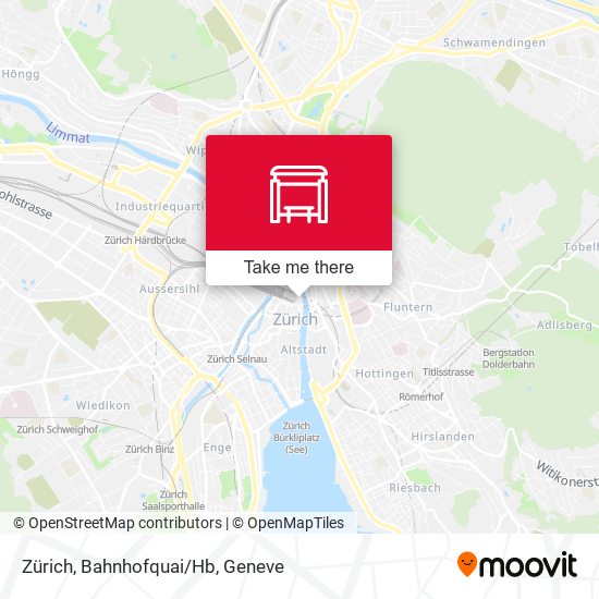 Zürich, Bahnhofquai/Hb Karte