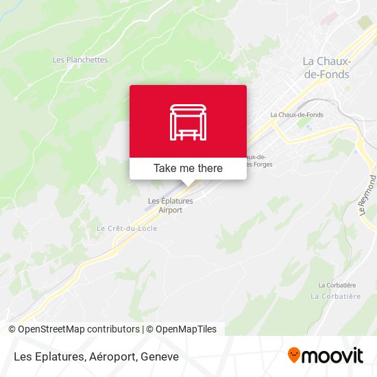 Les Eplatures, Aéroport map