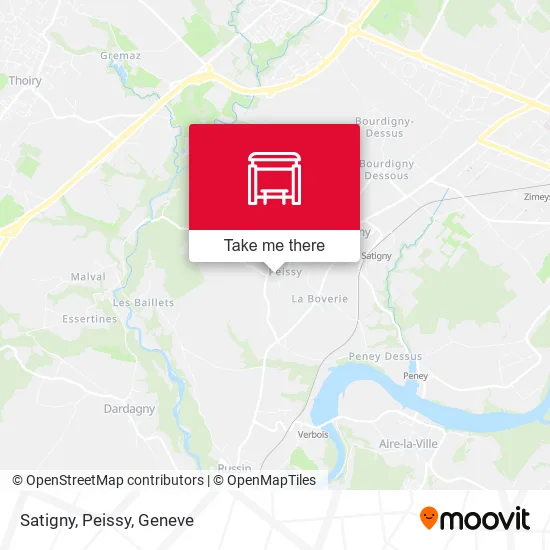 Satigny, Peissy map
