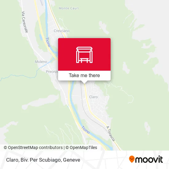 Claro, Biv. Per Scubiago map