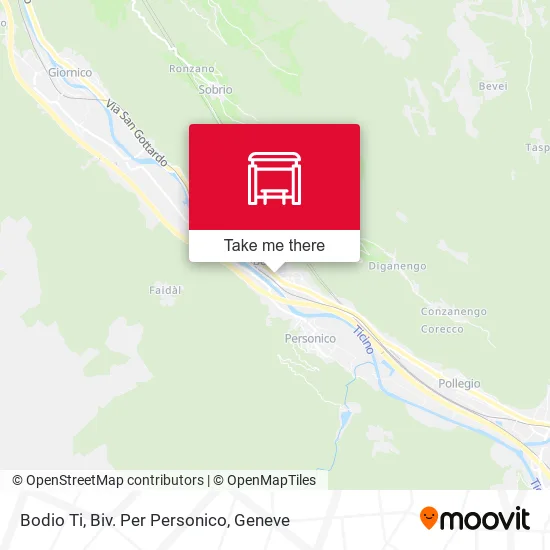 Bodio Ti, Biv. Per Personico map