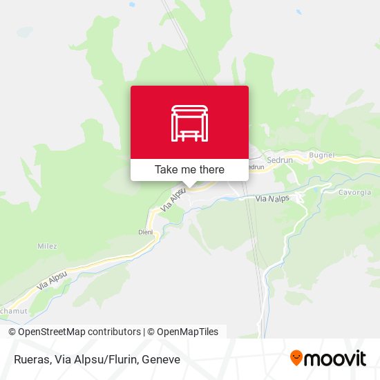 Rueras, Via Alpsu/Flurin map