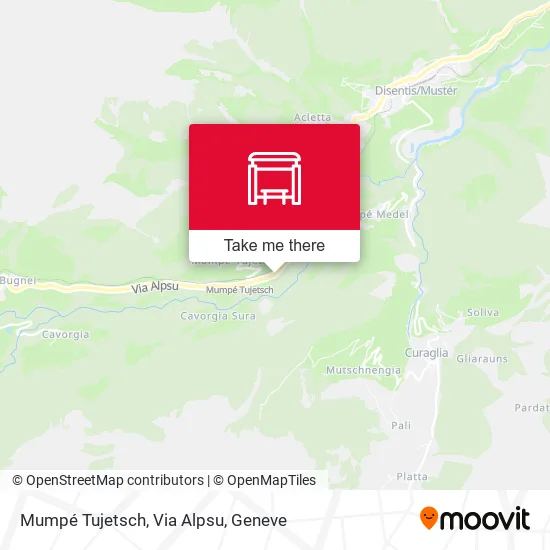 Mumpé Tujetsch, Via Alpsu map