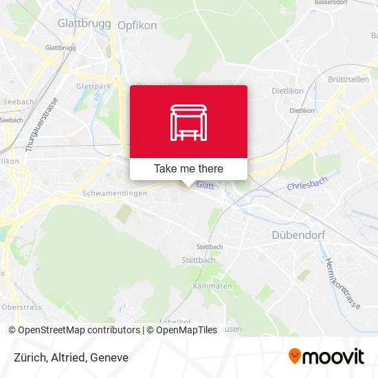 Zürich, Altried map