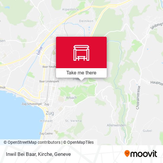 Inwil Bei Baar, Kirche map