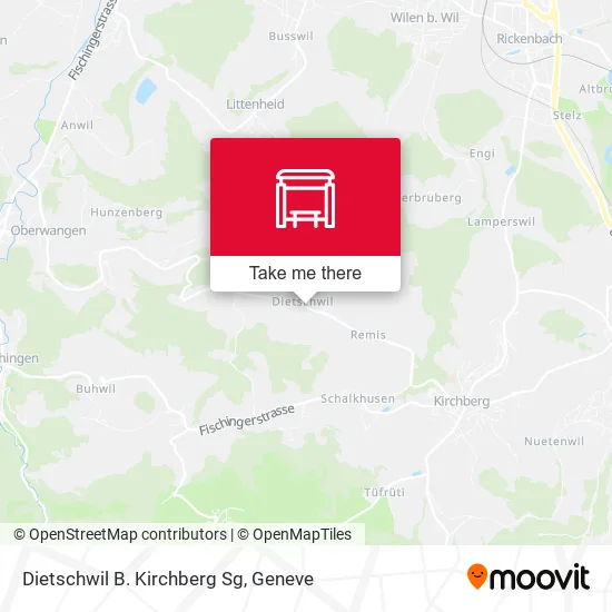 Dietschwil B. Kirchberg Sg map