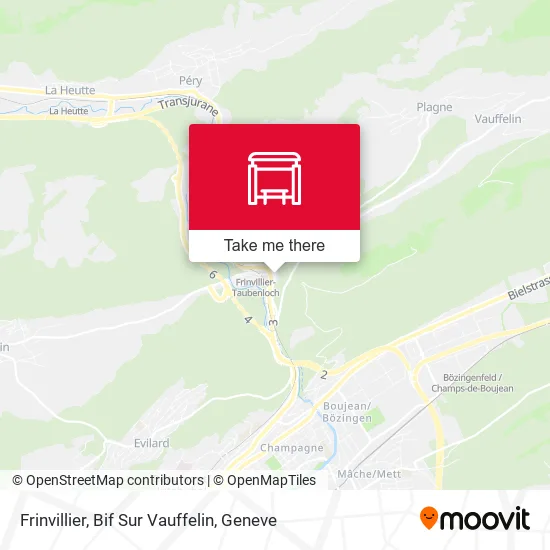 Frinvillier, Bif Sur Vauffelin map