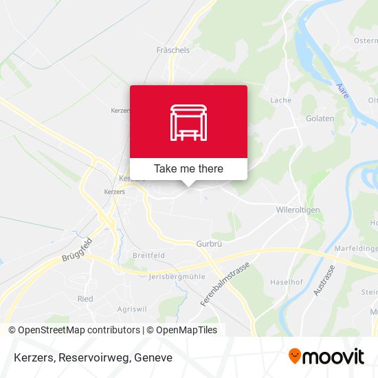 Kerzers, Reservoirweg map