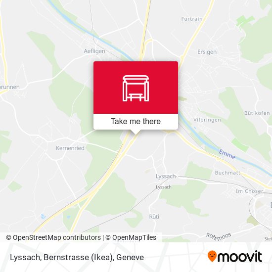 Lyssach, Bernstrasse (Ikea) Karte