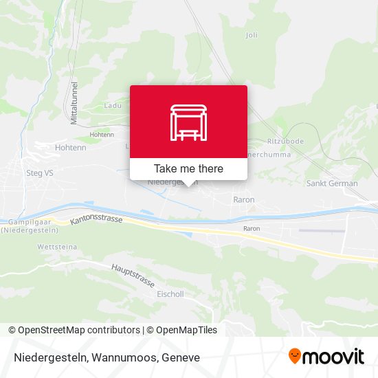 Niedergesteln, Wannumoos map