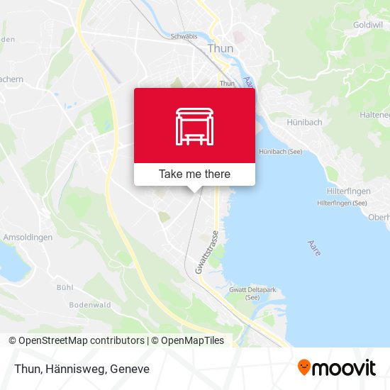 Thun, Hännisweg map